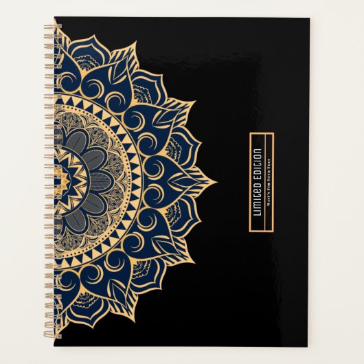 Aangepaste tekst met luxe mandala planner (Voorkant)