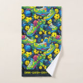 Aangepaste tekst met Psychedelic pickleballs Bad Handdoek (Handdoek)