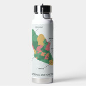 Aangepaste tekst Mexico Map Waterfles (Links)