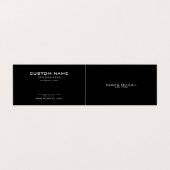 AANGEPASTE TEKST - Minimalistisch zwart Visitekaartjes (Buitenkant ongevouwen)