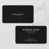 AANGEPASTE TEKST - Minimalistische zwarte canvasst Visitekaartje (Voorkant / Achterkant)