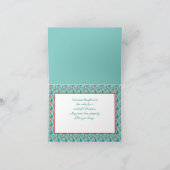 Aangepaste tekst Minty green Tennis kerst Kaart (Binnen)