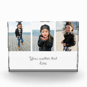 Aangepaste tekst Moderne Script Fotocollage Keepsa Fotoblokken (Voorkant)