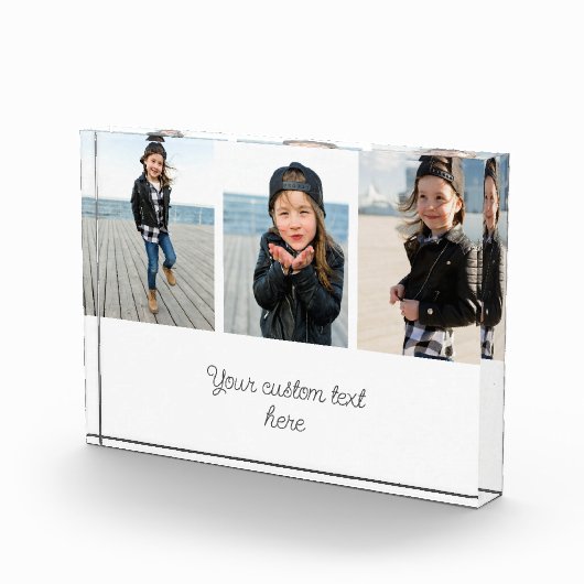 Aangepaste tekst Moderne Script Fotocollage Keepsa Fotoblokken (Rechts)