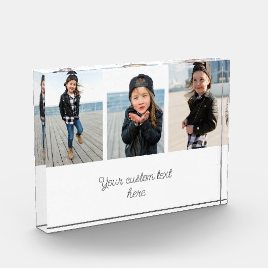 Aangepaste tekst Moderne Script Fotocollage Keepsa Fotoblokken (Links)