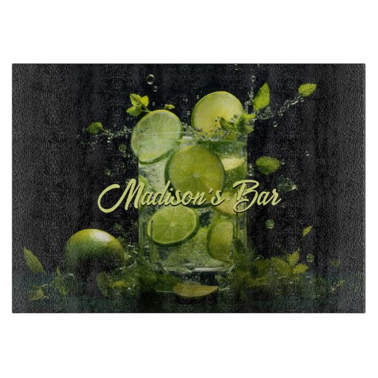 Aangepaste tekst Mojito Cocktail Snijplank (Voorkant)