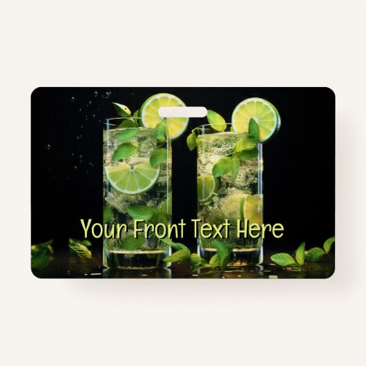 Aangepaste tekst Mojito Cocktails Badge (Voorkant)