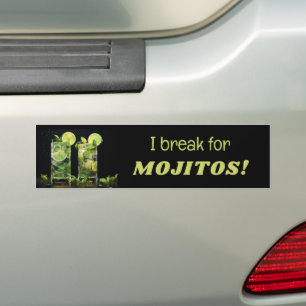 Aangepaste tekst Mojito Cocktails Bumpersticker