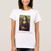 Aangepaste tekst Mona Lisa Kunst schilderen met ge T-shirt (Voorkant)