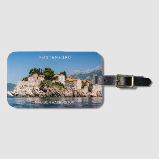 Aangepaste tekst Montenegro Bagagelabel (Voorkant (horizontaal))