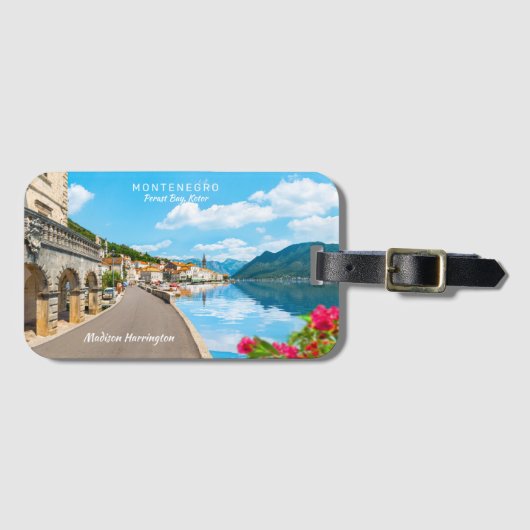 Aangepaste tekst Montenegro Bagagelabel (Voorkant (horizontaal))