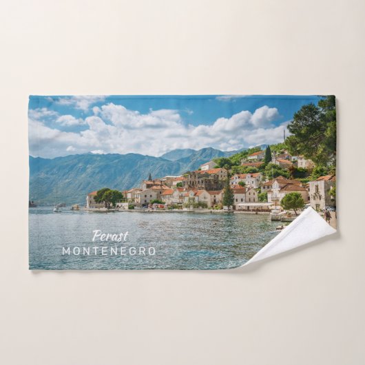 Aangepaste tekst Montenegro Handdoek (Handdoek)