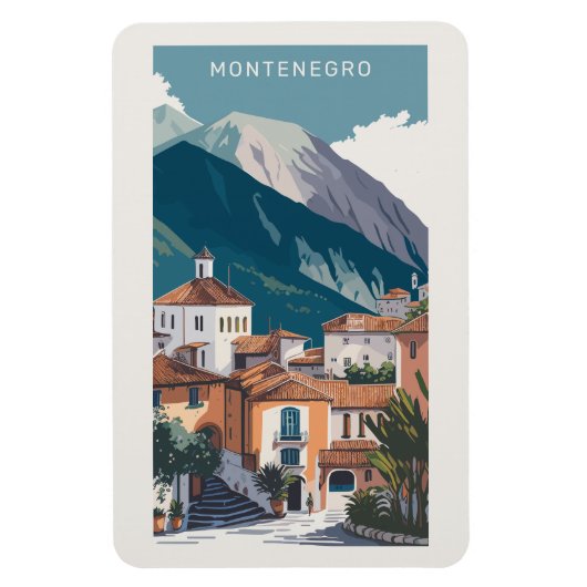 Aangepaste tekst Montenegro Magneet (Verticaal)