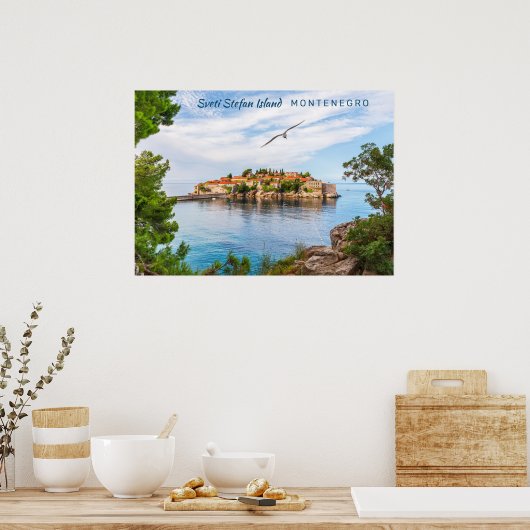 Aangepaste tekst Montenegro Poster (Keuken)