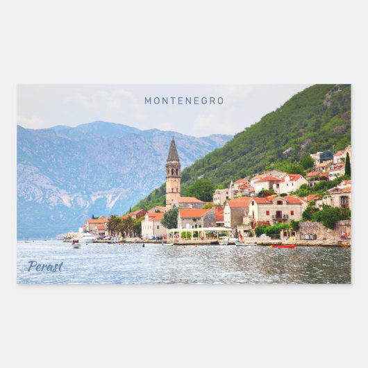 Aangepaste tekst Montenegro Rechthoekige Sticker (Voorkant)