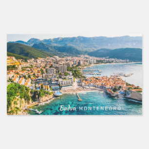 Aangepaste tekst Montenegro Rechthoekige Sticker