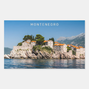 Aangepaste tekst Montenegro Rechthoekige Sticker