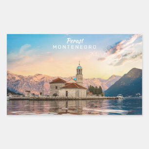 Aangepaste tekst Montenegro Rechthoekige Sticker