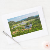 Aangepaste tekst Montenegro Rechthoekige Sticker (Envelop)