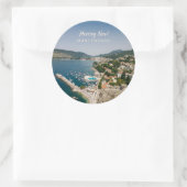 Aangepaste tekst Montenegro Ronde Sticker (Tas)