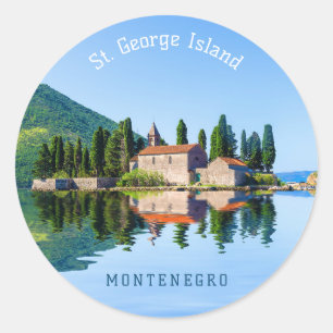 Aangepaste tekst Montenegro Ronde Sticker