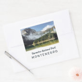 Aangepaste tekst Montenegro Vierkante Sticker (Envelop)