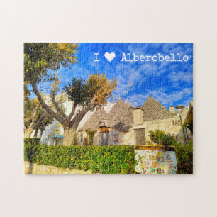 Aangepaste tekst, mooi uitzicht van Alberobello, A Legpuzzel