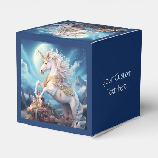 Aangepaste tekst Mooie Eenhoorn Bedankdoosjes (Achterkant)