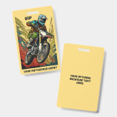 Aangepaste tekst Motocross Badge (Voor- en achterkant)