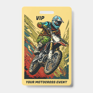 Aangepaste tekst Motocross Badge