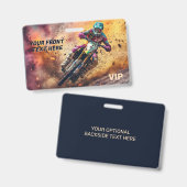 Aangepaste tekst Motocross Badge (Voor- en achterkant)