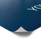 Aangepaste tekst Mountain Skier Poster (Hoek)