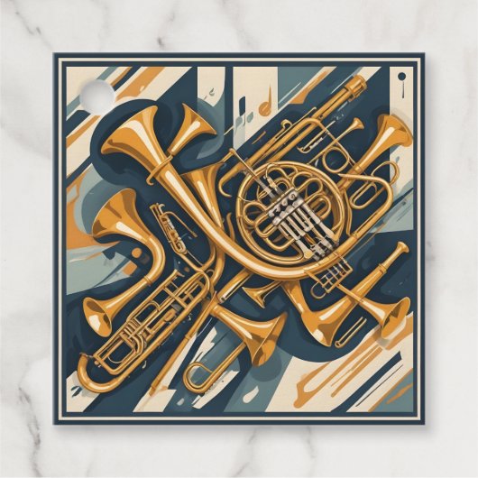 Aangepaste tekst Muziekinstrumenten Bedankjes Labels (Voorkant)