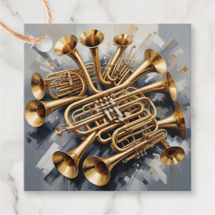 Aangepaste tekst Muziekinstrumenten Bedankjes Labels