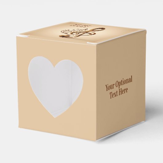 Aangepaste tekst Muzikale Sleutel Opmerking Bedankdoosjes (Voorkant Zijde)