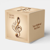 Aangepaste tekst Muzikale Sleutel Opmerking Bedankdoosjes (Achterkant)