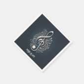 Aangepaste tekst Muzikale Sleutel Opmerking Servet (Hoek)