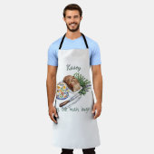 Aangepaste Tekst Naam Kruiden & Brood Folk Adage Q Schort (Gedragen)