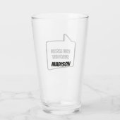 Aangepaste tekst & naam Spraakbel Glas (Achterkant)