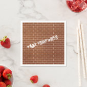 Aangepaste tekst Napkins Brick Wall Servet (Insitu)