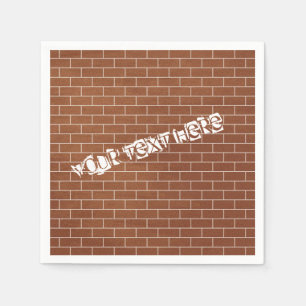 Aangepaste tekst Napkins Brick Wall Servet