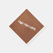 Aangepaste tekst Napkins Brick Wall Servet (Hoek)