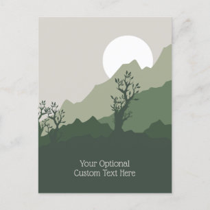 Aangepaste tekst Natuur Illustratie Briefkaart