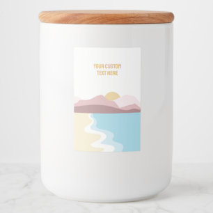 Aangepaste tekst Natuur Illustratie Voedselcontainer Etiket