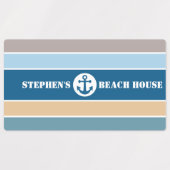 Aangepaste tekst Nautical Stripes Labels (Design 1)