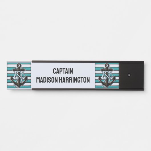 Aangepaste tekst nautisch anker deurbordje (Voorkant)