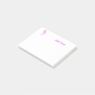 Aangepaste tekst neon roze flamingo business logo post-it® notes