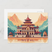 Aangepaste tekst Nepal Briefkaart (Voorkant / Achterkant)