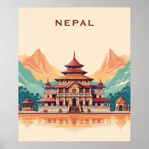 Aangepaste tekst Nepal Poster