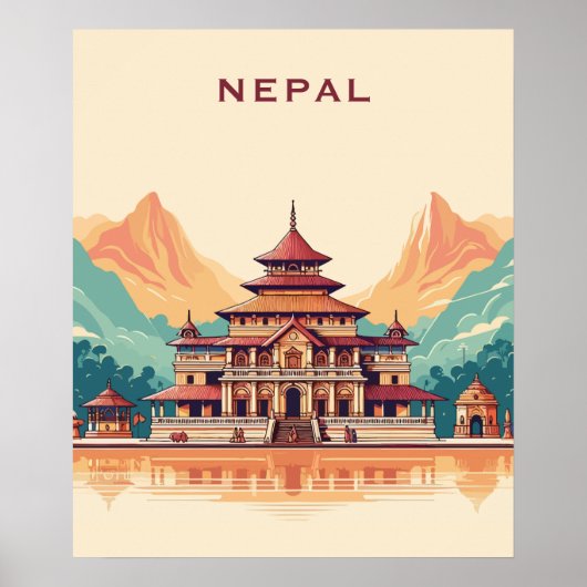 Aangepaste tekst Nepal Poster (Voorkant)